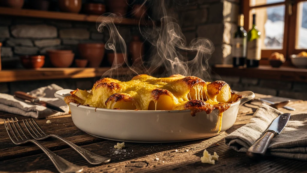 Mon premier berthoud servi trop chaud sur table en bois pour amis pressés, ambiance chalet alpin